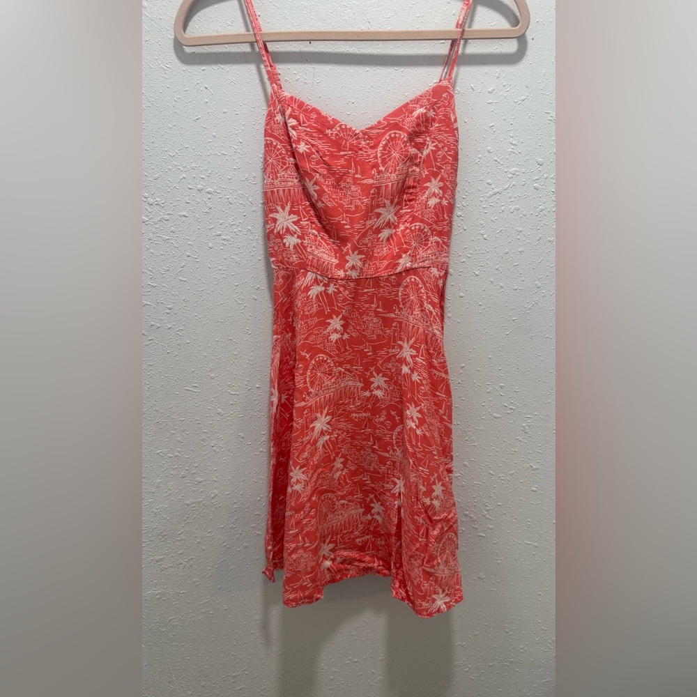 Old Navy Strapless Red Floral Dress